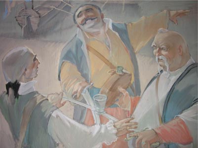 картина «Посвящение адмирала Пола Джонса в запорожские казаки»