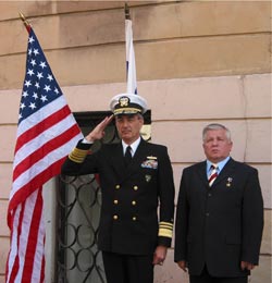 проведена  торжественная  церемония открытия мемориальной доски, посвященной адмиралу Дж.П.Джонсу