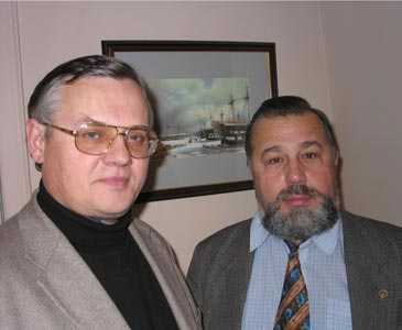С директором Архива ВМФ В.С.Соболевым